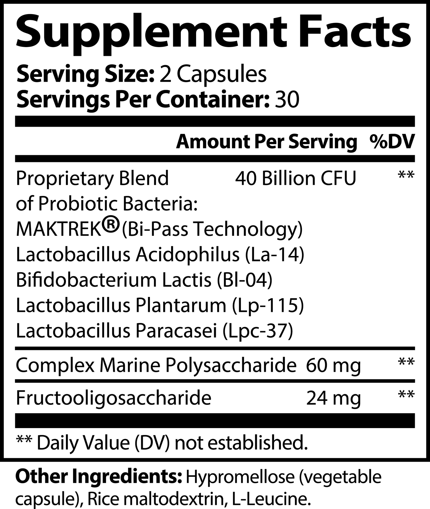 Bio Balance Probiotic 40B